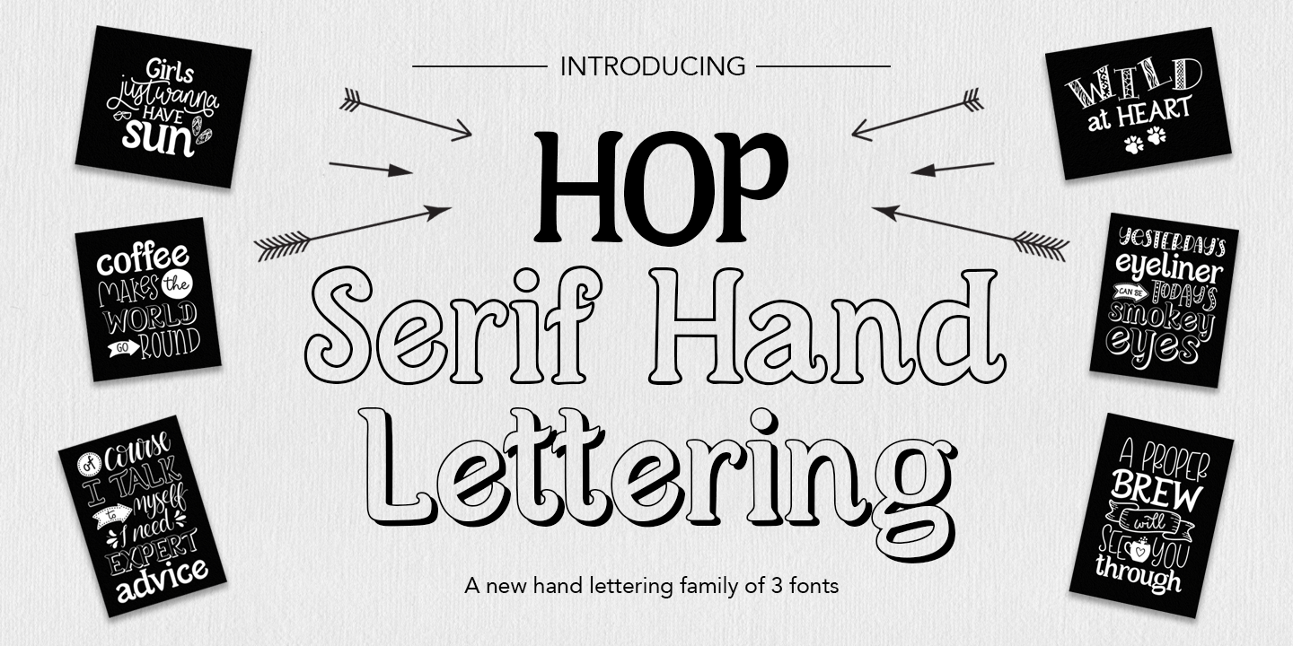 Przykład czcionki Hop Serif Hand Lettering